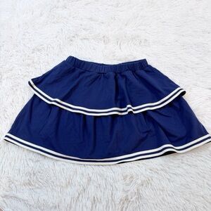 Crewcuts NWT girl's tiered sailor skirt in terry in navy blue elastic waist